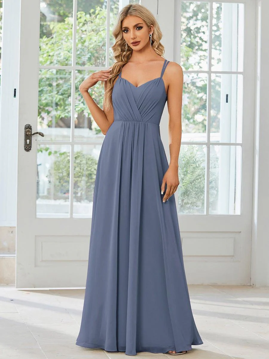 ever RUBY|Multiway Chiffon and Lace Open Back Bridesmaid Dress with Spaghetti Straps (Final Sale) - Image 34