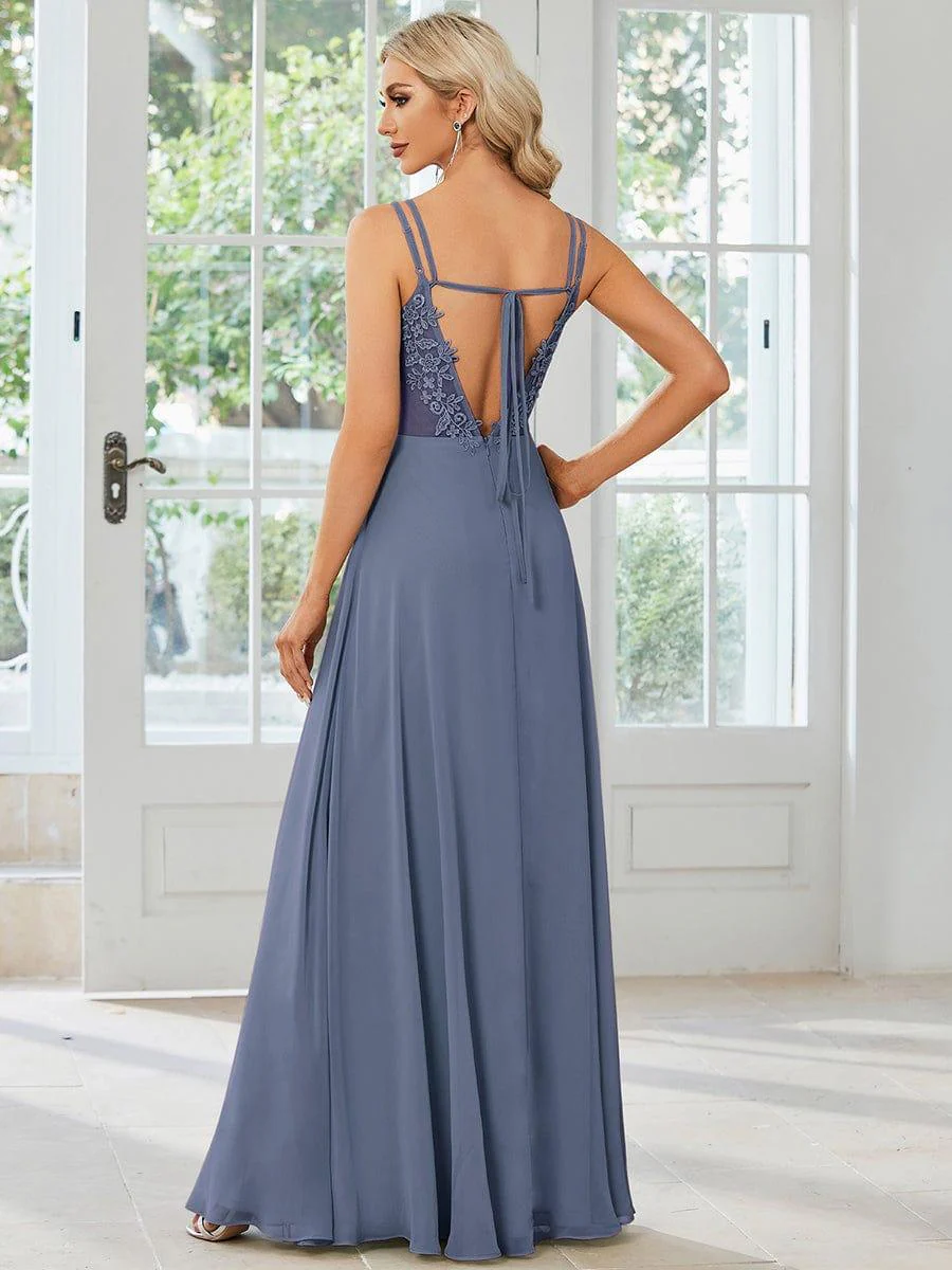 ever RUBY|Multiway Chiffon and Lace Open Back Bridesmaid Dress with Spaghetti Straps (Final Sale) - Image 35