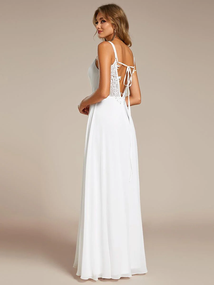 ever RUBY|Multiway Chiffon and Lace Open Back Bridesmaid Dress with Spaghetti Straps (Final Sale) - Image 39