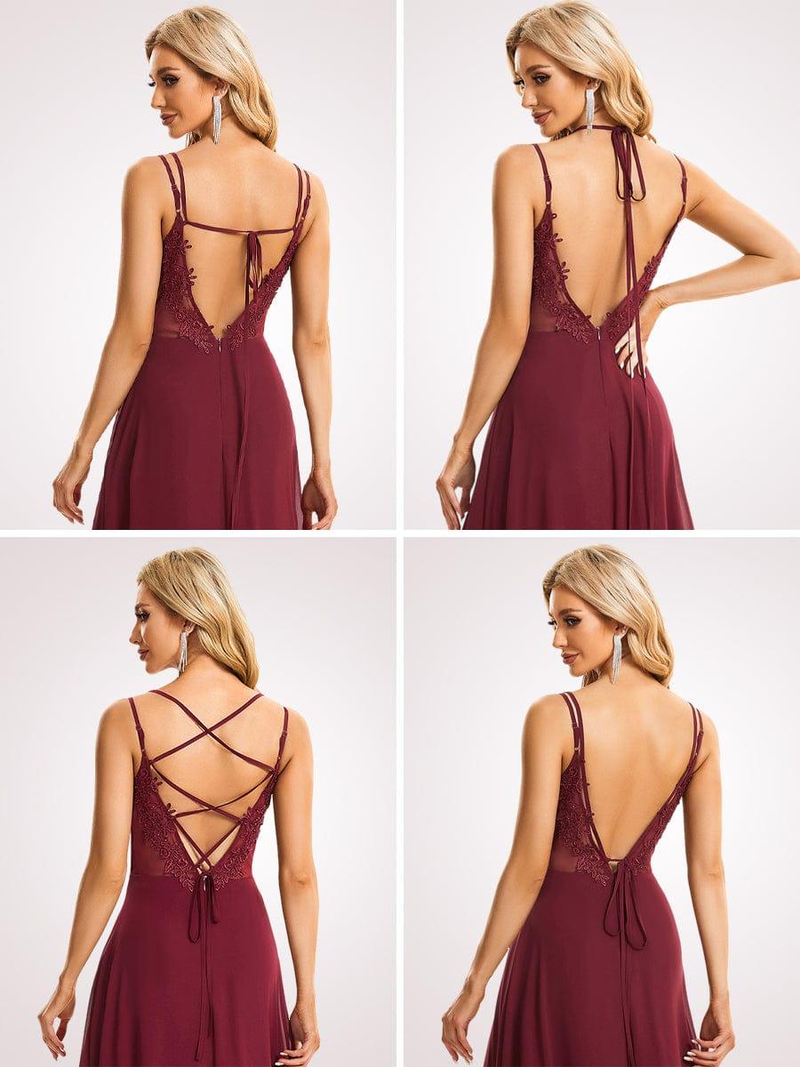 ever RUBY|Multiway Chiffon and Lace Open Back Bridesmaid Dress with Spaghetti Straps (Final Sale) - Image 4