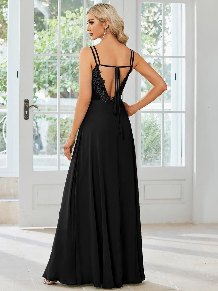 ever RUBY|Multiway Chiffon and Lace Open Back Bridesmaid Dress with Spaghetti Straps (Final Sale) - Image 48