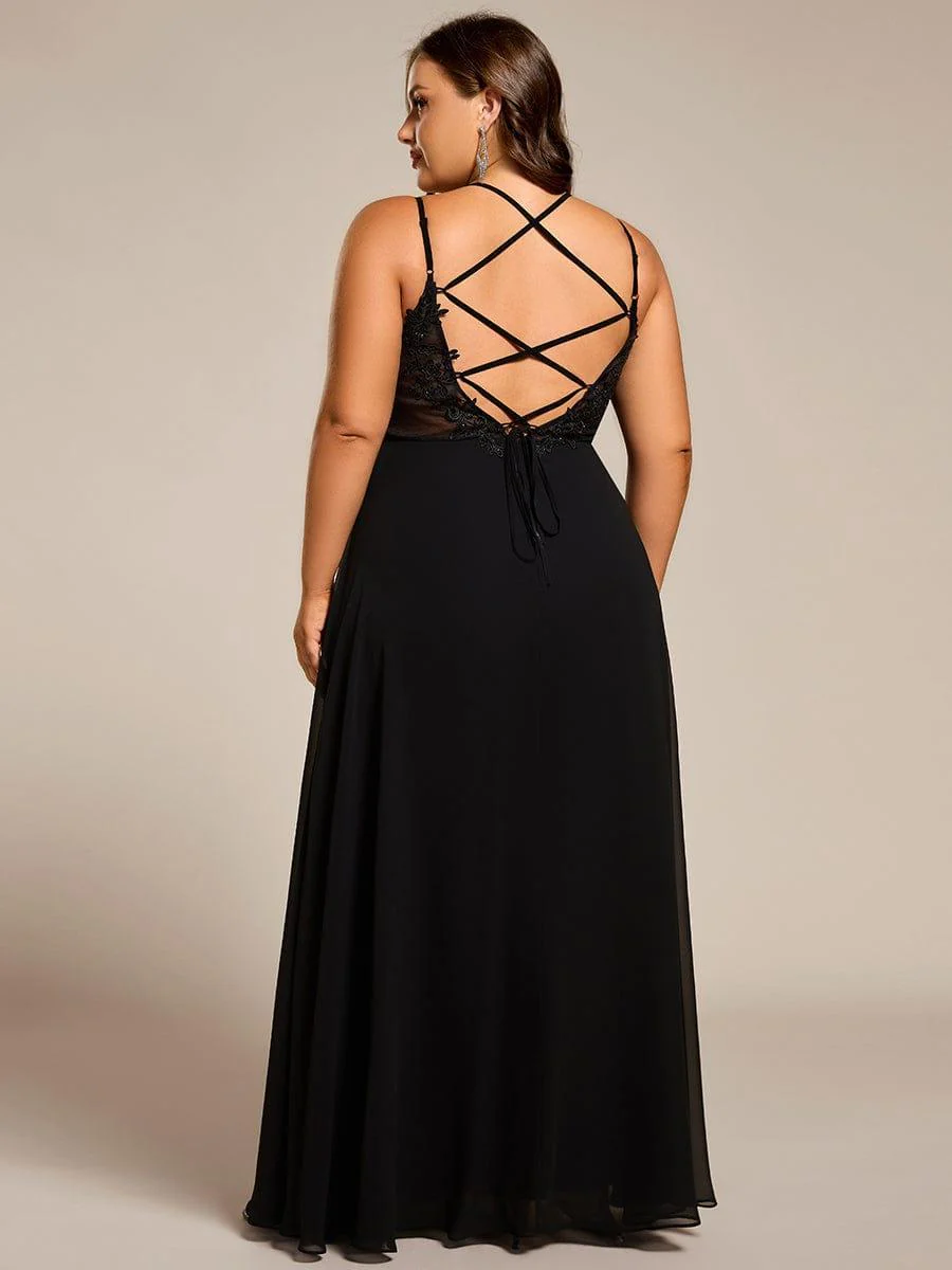 ever RUBY|Multiway Chiffon and Lace Open Back Bridesmaid Dress with Spaghetti Straps (Final Sale) - Image 54