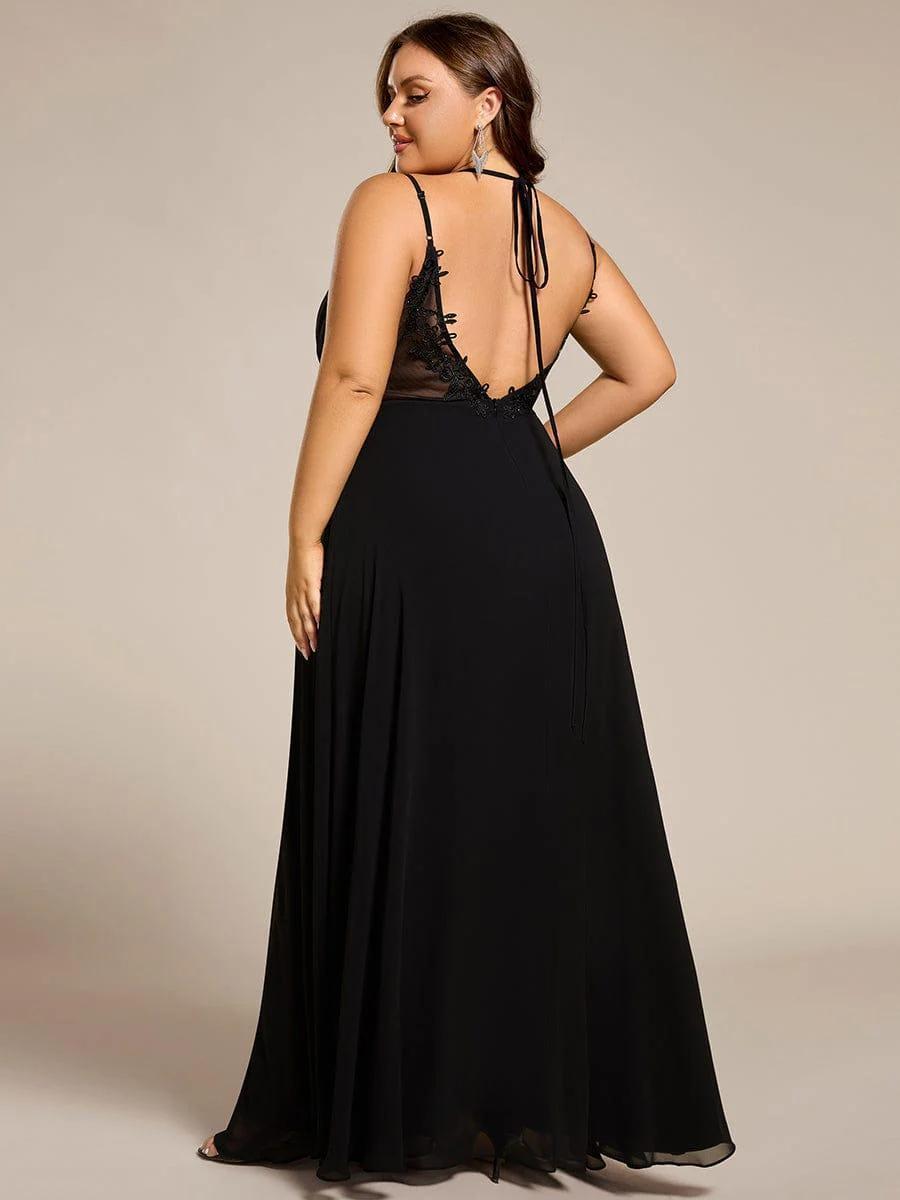 ever RUBY|Multiway Chiffon and Lace Open Back Bridesmaid Dress with Spaghetti Straps (Final Sale) - Image 55