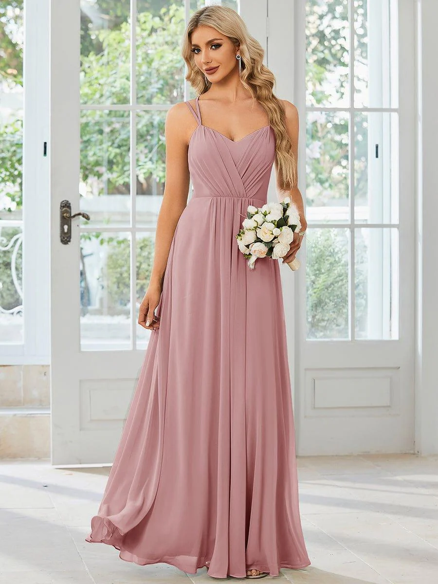 ever RUBY|Multiway Chiffon and Lace Open Back Bridesmaid Dress with Spaghetti Straps (Final Sale) - Image 59
