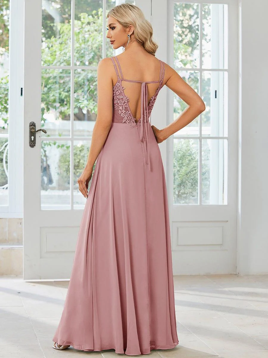 ever RUBY|Multiway Chiffon and Lace Open Back Bridesmaid Dress with Spaghetti Straps (Final Sale) - Image 60