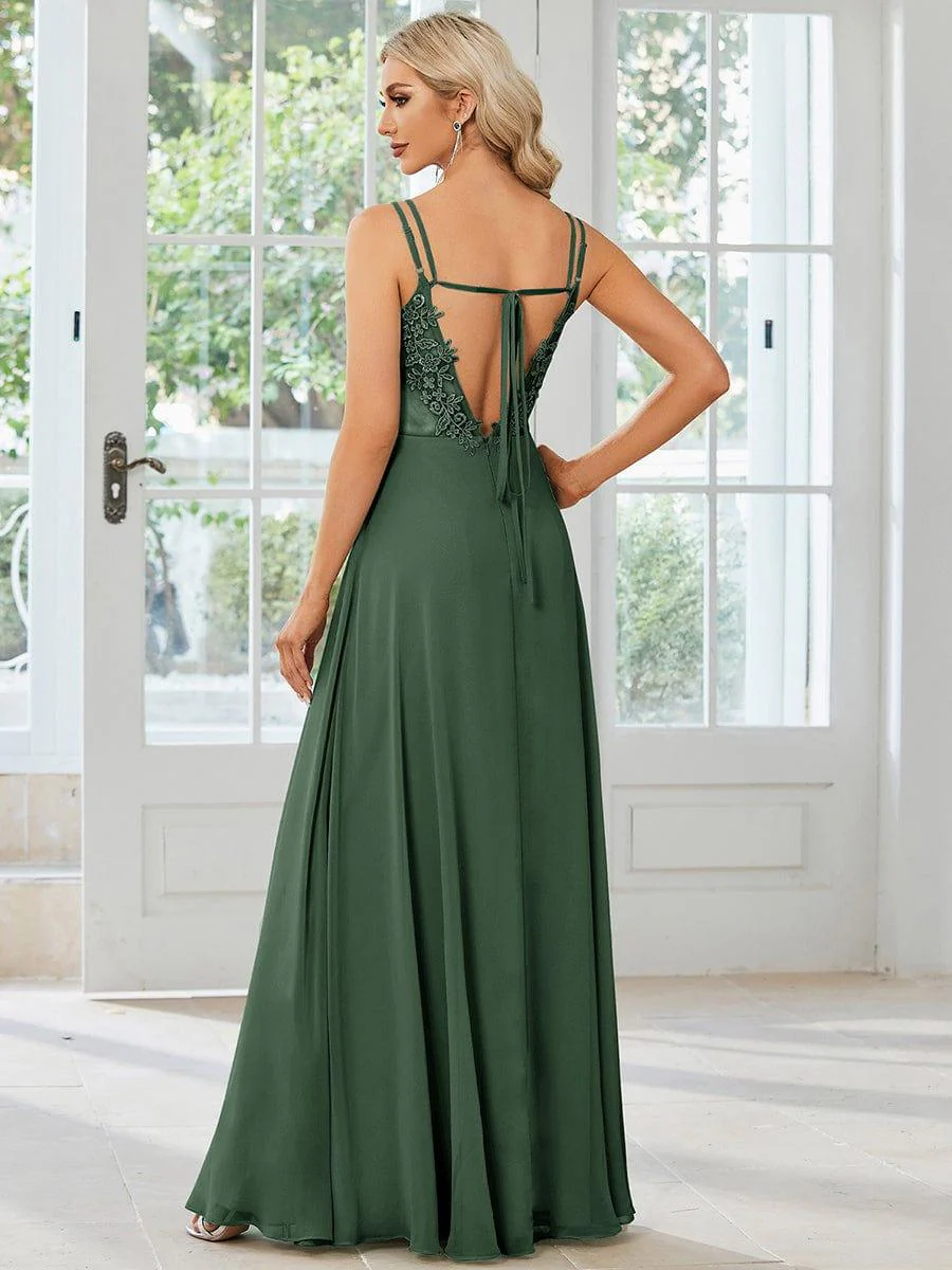 ever RUBY|Multiway Chiffon and Lace Open Back Bridesmaid Dress with Spaghetti Straps (Final Sale) - Image 66