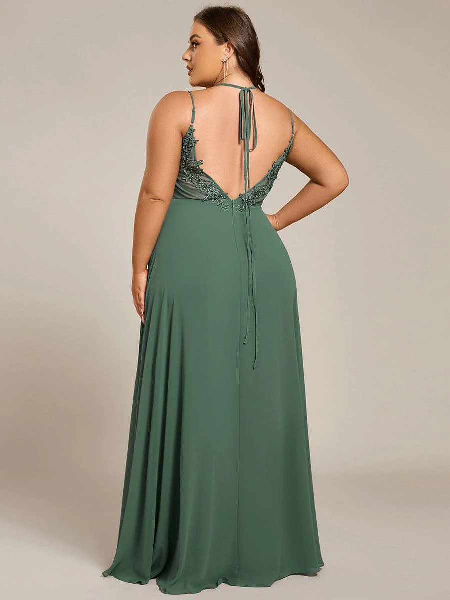 ever RUBY|Multiway Chiffon and Lace Open Back Bridesmaid Dress with Spaghetti Straps (Final Sale) - Image 69