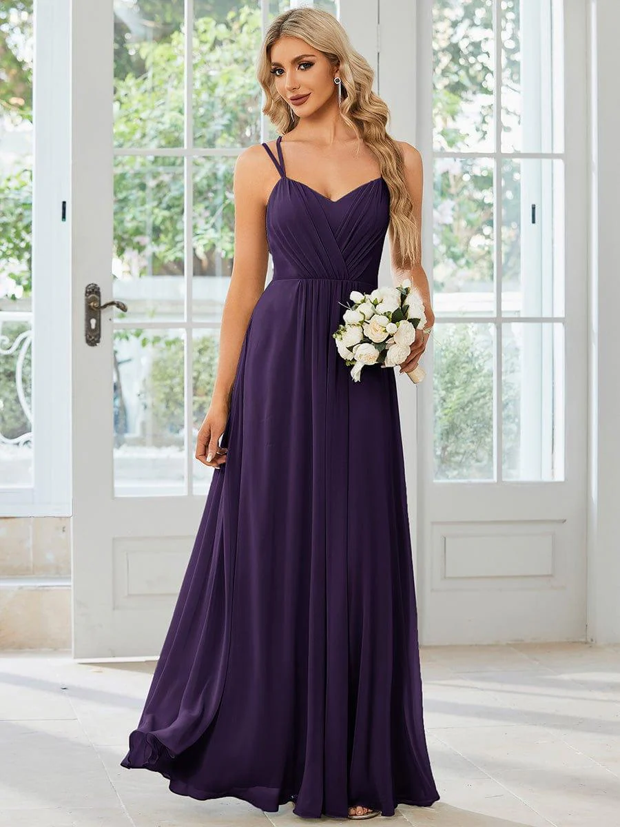 ever RUBY|Multiway Chiffon and Lace Open Back Bridesmaid Dress with Spaghetti Straps (Final Sale) - Image 75
