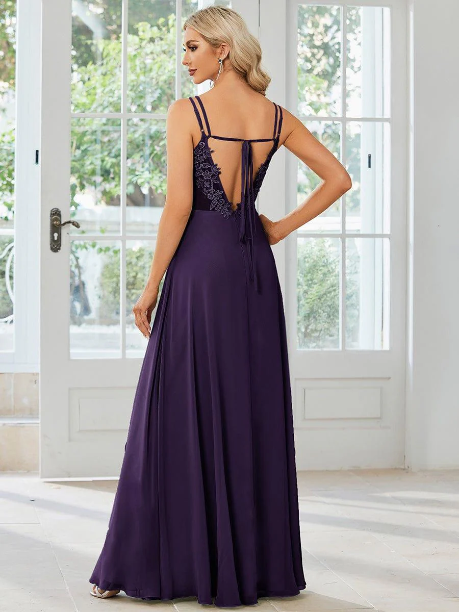 ever RUBY|Multiway Chiffon and Lace Open Back Bridesmaid Dress with Spaghetti Straps (Final Sale) - Image 76