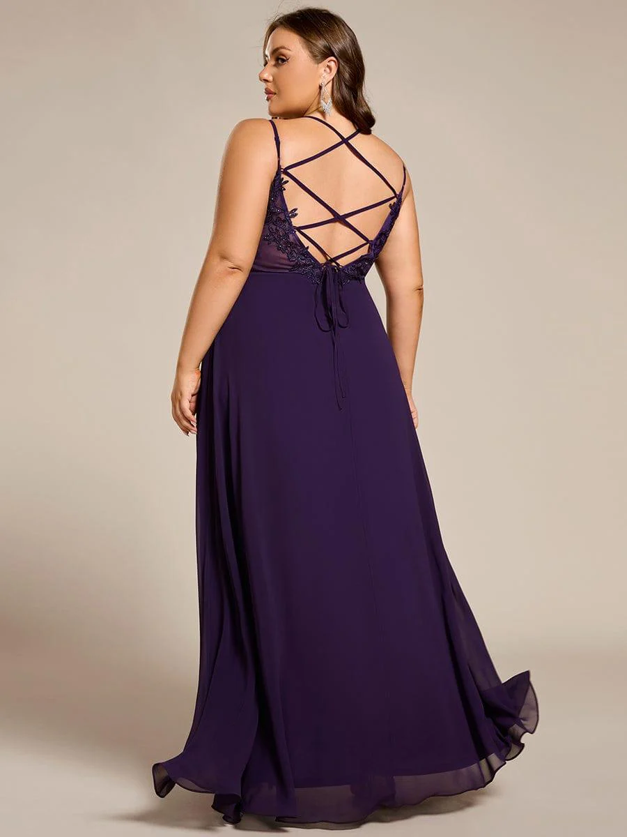 ever RUBY|Multiway Chiffon and Lace Open Back Bridesmaid Dress with Spaghetti Straps (Final Sale) - Image 81