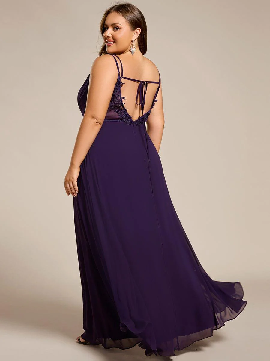 ever RUBY|Multiway Chiffon and Lace Open Back Bridesmaid Dress with Spaghetti Straps (Final Sale) - Image 82