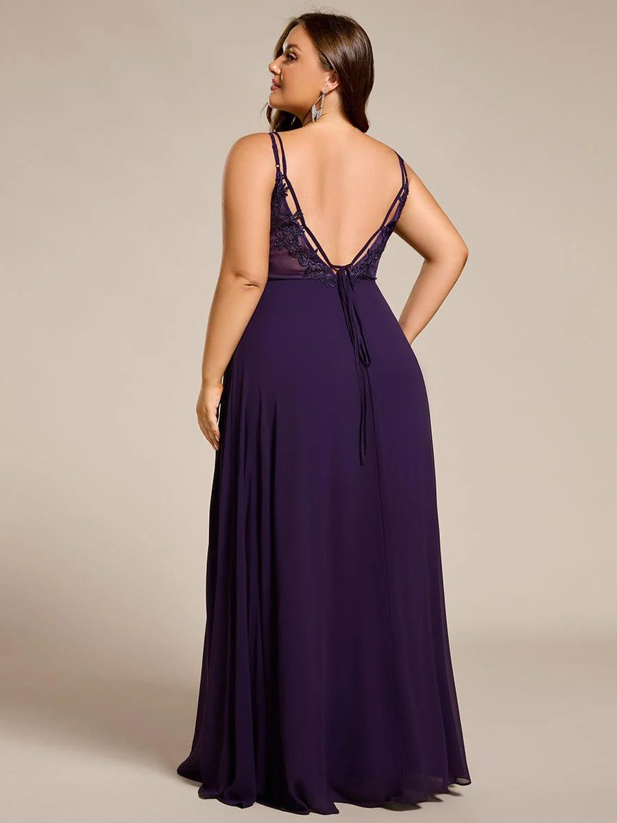ever RUBY|Multiway Chiffon and Lace Open Back Bridesmaid Dress with Spaghetti Straps (Final Sale) - Image 83