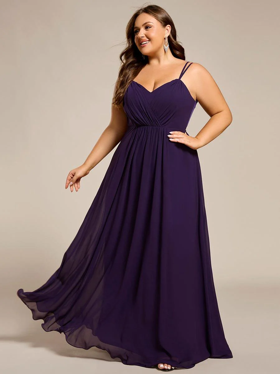 ever RUBY|Multiway Chiffon and Lace Open Back Bridesmaid Dress with Spaghetti Straps (Final Sale) - Image 87