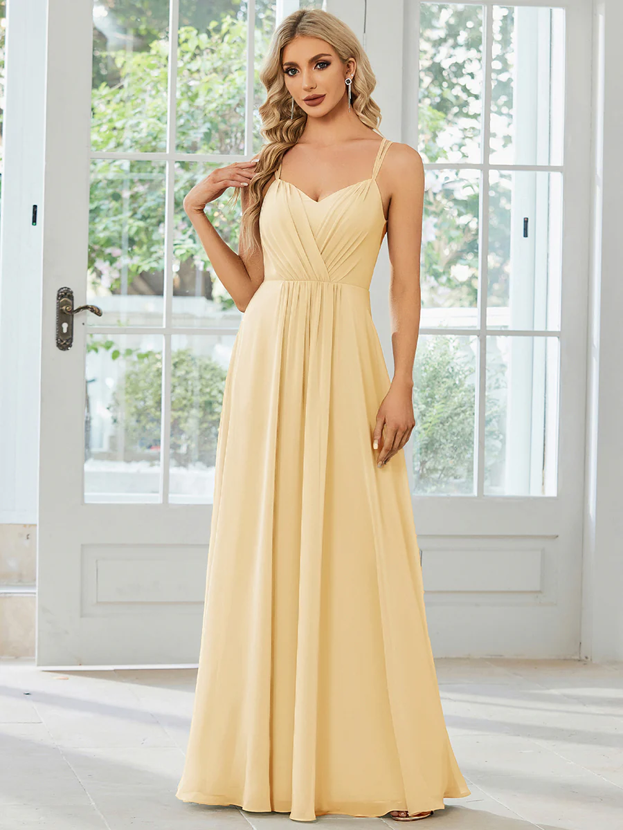 ever RUBY|Multiway Chiffon and Lace Open Back Bridesmaid Dress with Spaghetti Straps (Final Sale) - Image 88