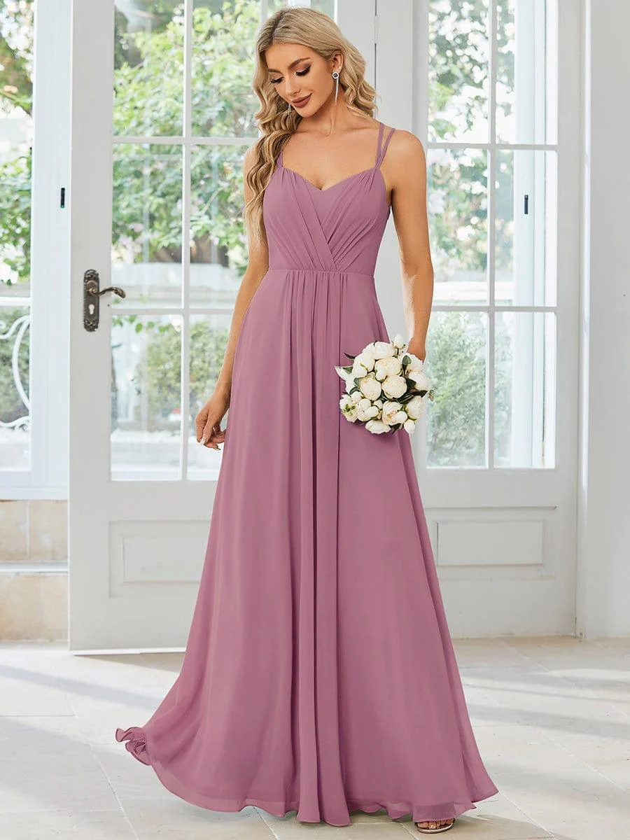 ever RUBY|Multiway Chiffon and Lace Open Back Bridesmaid Dress with Spaghetti Straps (Final Sale) - Image 9