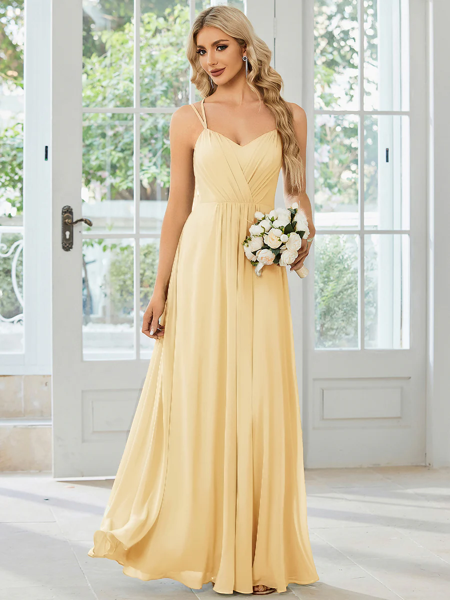 ever RUBY|Multiway Chiffon and Lace Open Back Bridesmaid Dress with Spaghetti Straps (Final Sale) - Image 91