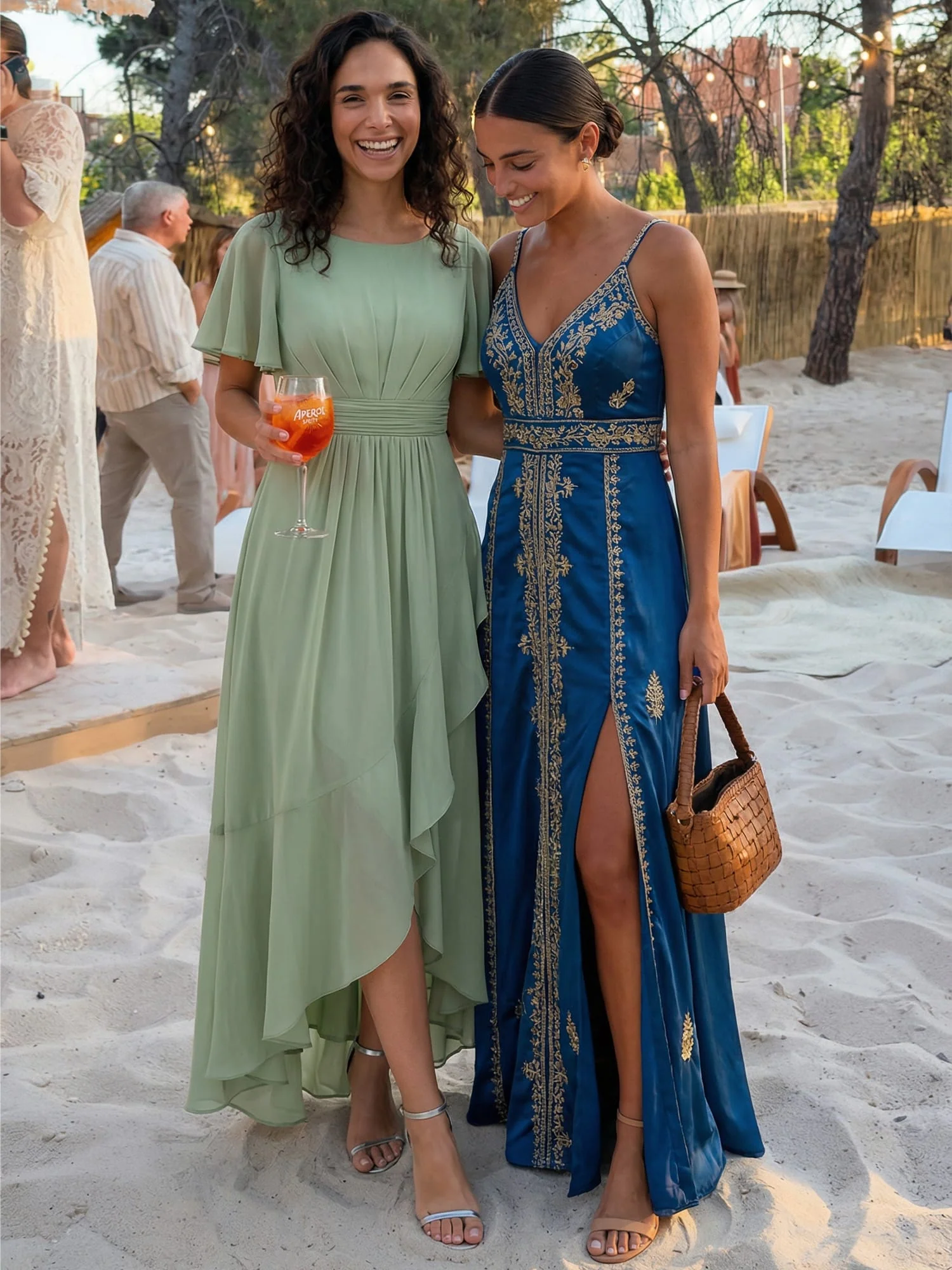 ever SAGE|Ruched Chiffon Ruffle Sleeve Wedding Guest Dress - Image 5