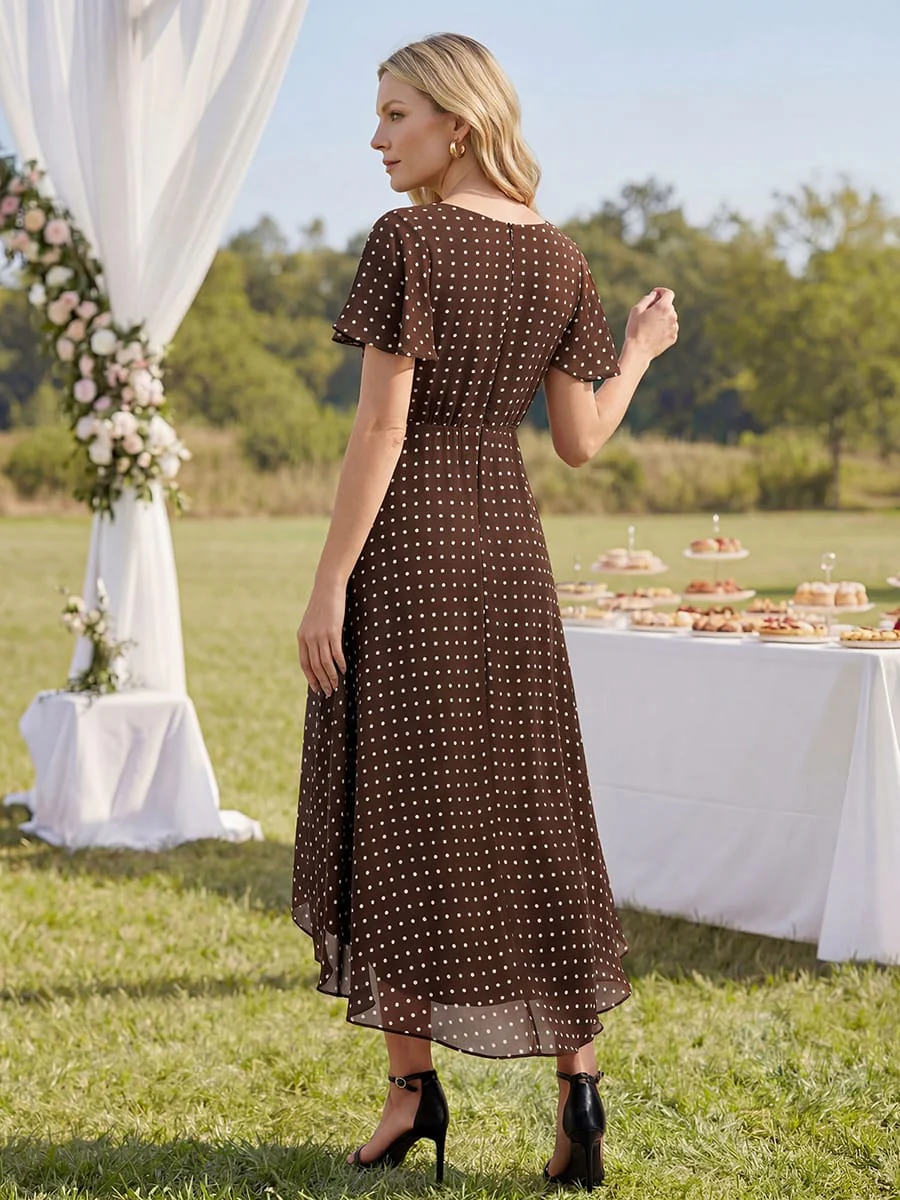 Floral Chiffon Ruffle Sleeve Dress - Image 17