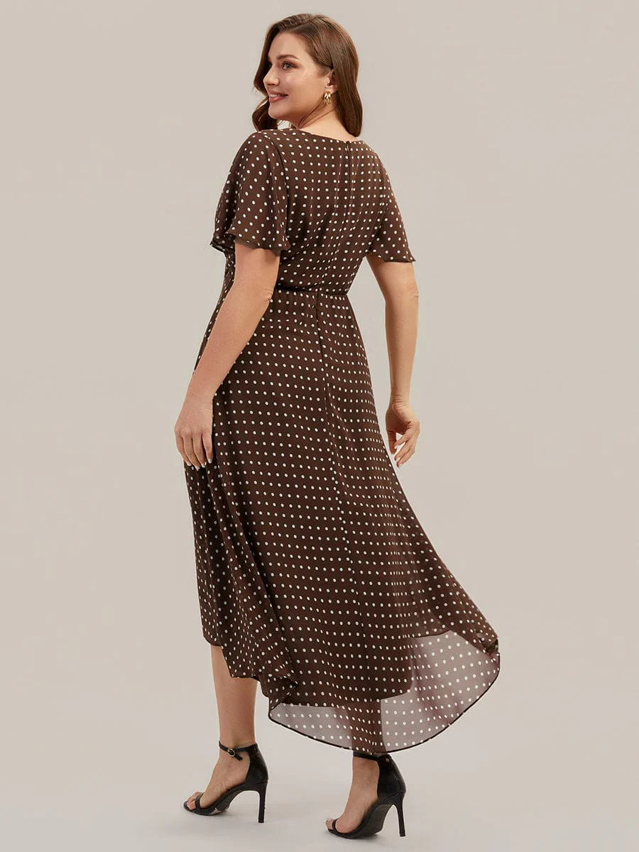 Floral Chiffon Ruffle Sleeve Dress - Image 23