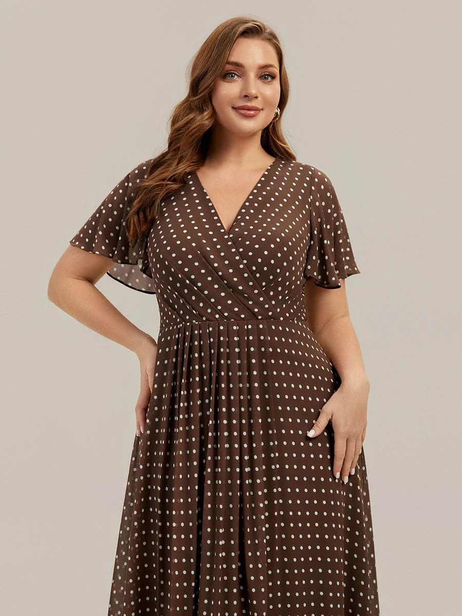 Floral Chiffon Ruffle Sleeve Dress - Image 24