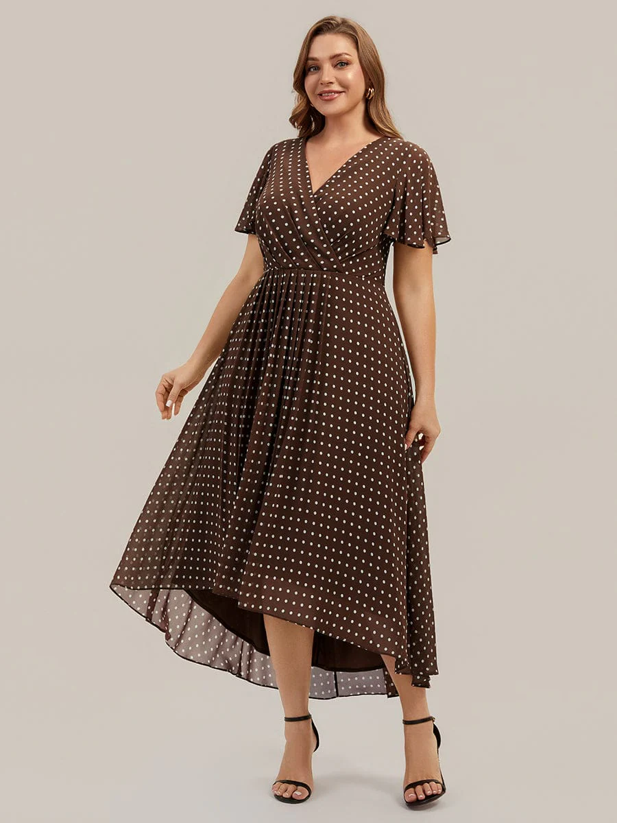 Floral Chiffon Ruffle Sleeve Dress - Image 25