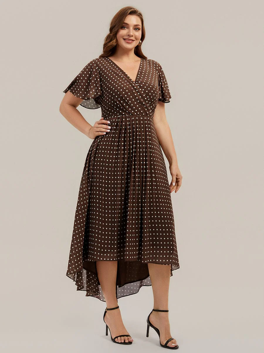 Floral Chiffon Ruffle Sleeve Dress - Image 26