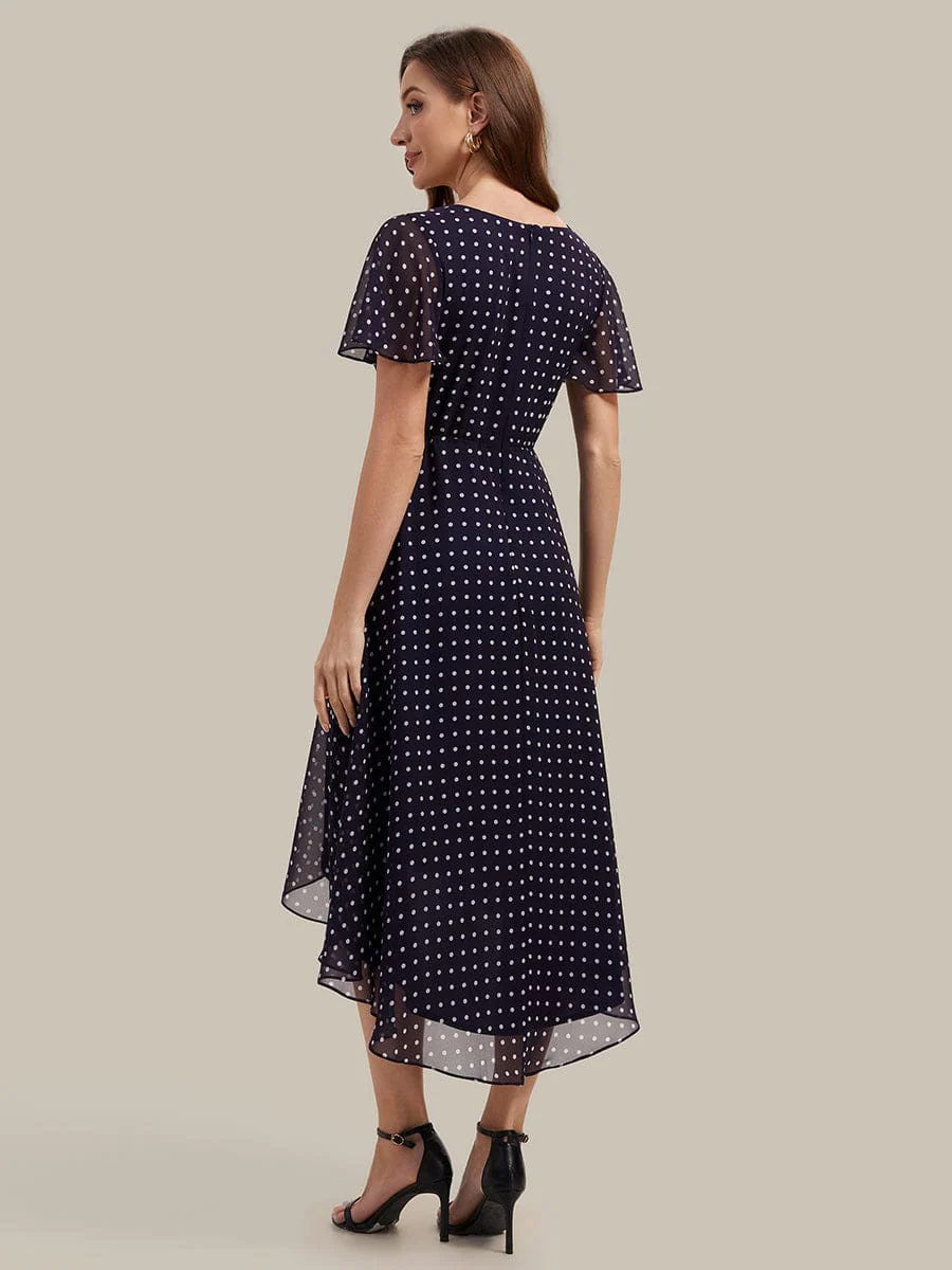Floral Chiffon Ruffle Sleeve Dress - Image 41