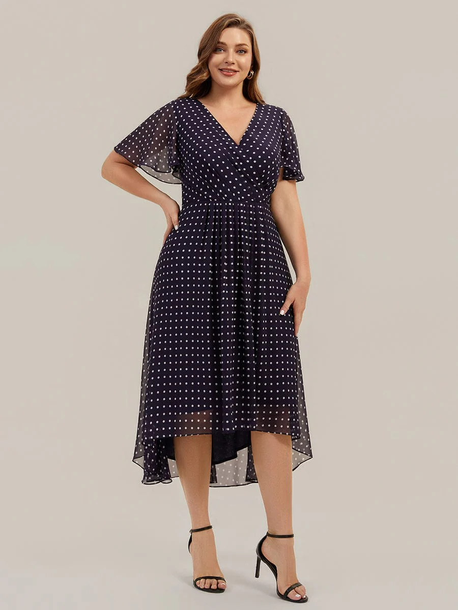Floral Chiffon Ruffle Sleeve Dress - Image 51