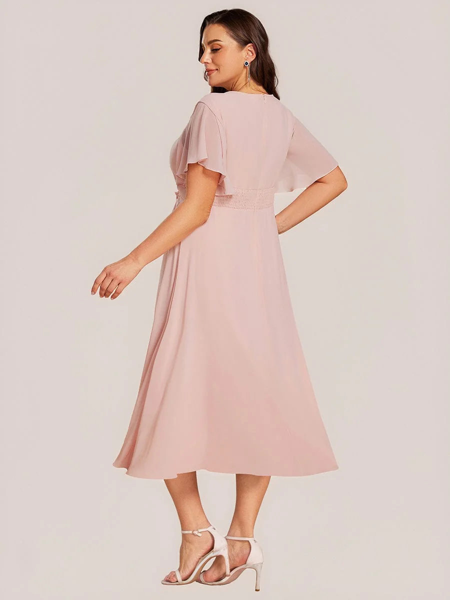 ever PORTIA|Applique Chiffon Ruffle Sleeve Evening Dress - Image 17