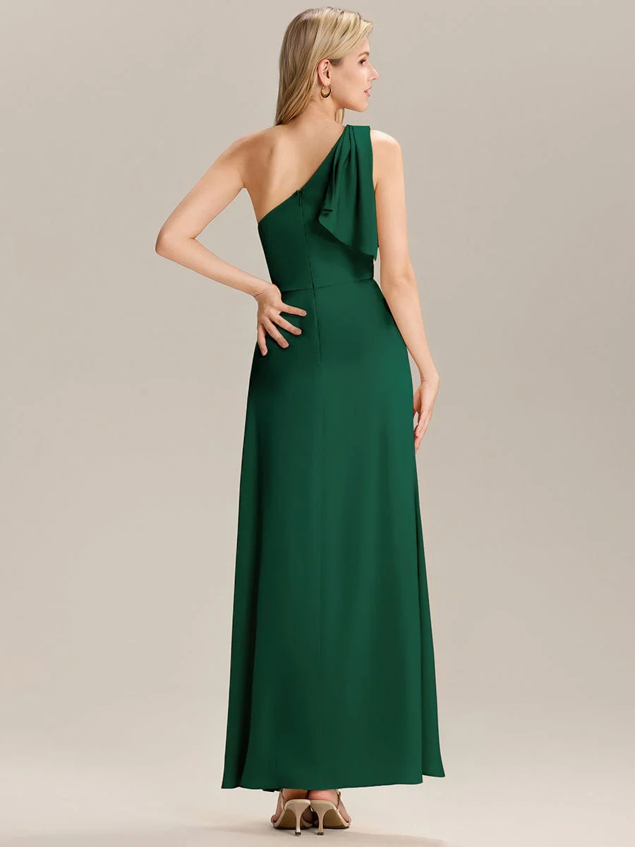 ever EVELISE|Flowing Ribbons Satin Maxi Bridesmaid Dress - Image 9