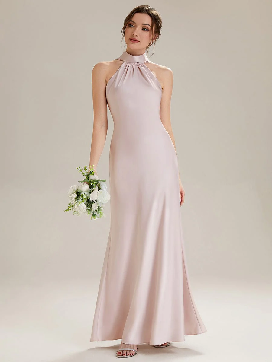 Flowing Ribbons Satin Sleeveless Dress - Image 22