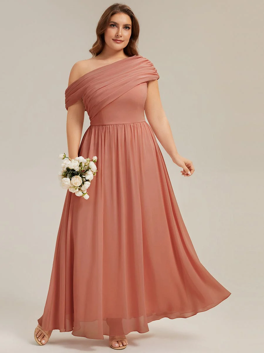 Gathered Chiffon Off the Shoulder Dress - Image 12