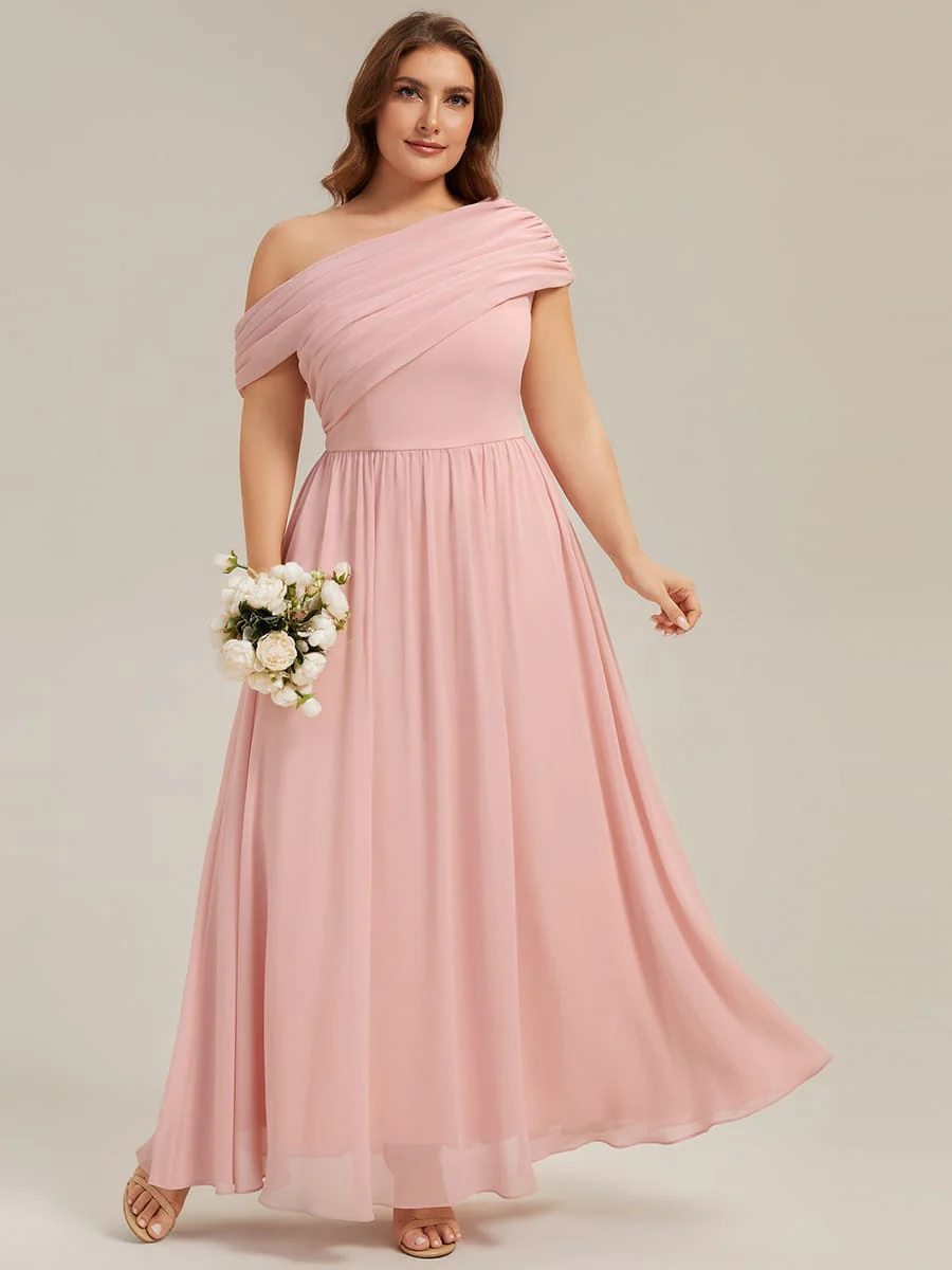 Gathered Chiffon Off the Shoulder Dress - Image 31
