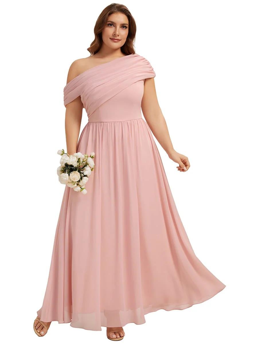 Gathered Chiffon Off the Shoulder Dress - Image 33