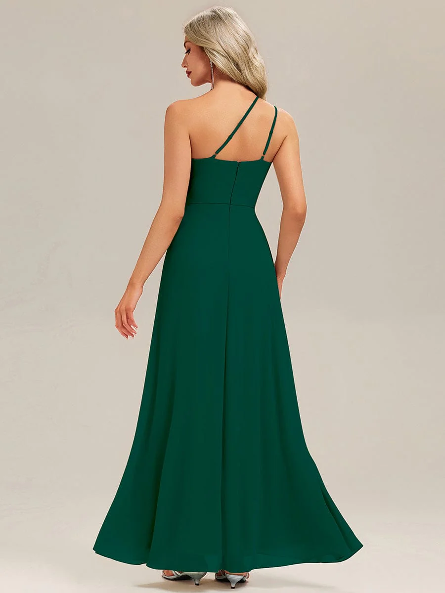 ever ANIKA|Designer Twist Front One Shoulder Maxi Bridesmaid Dress - Image 19