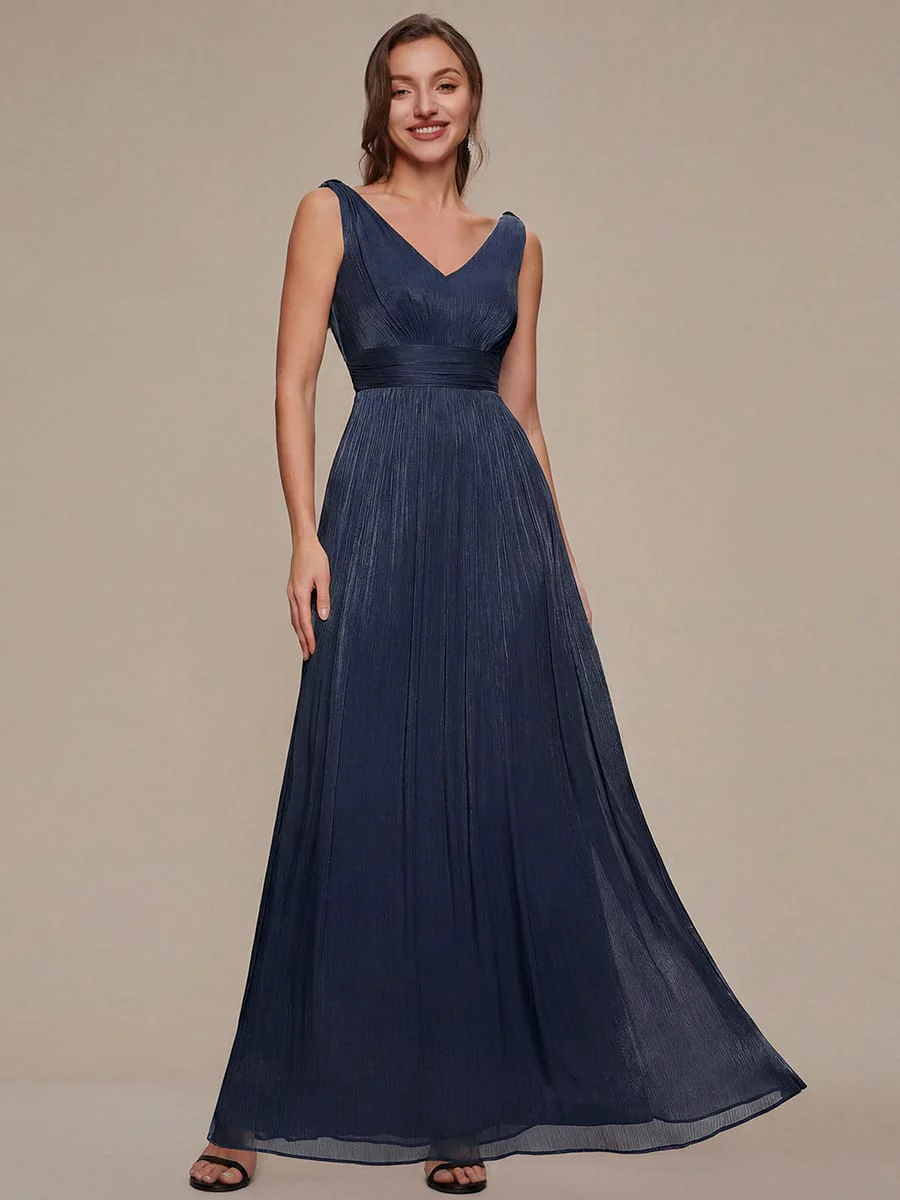 Gathered Sea-island filament fabircs Sleeveless Dress - Image 11
