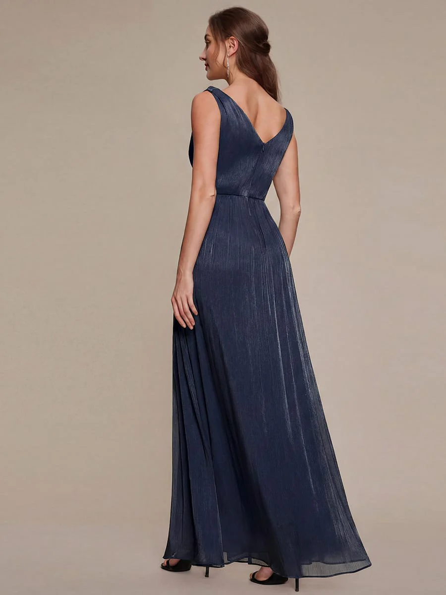 Gathered Sea-island filament fabircs Sleeveless Dress - Image 12