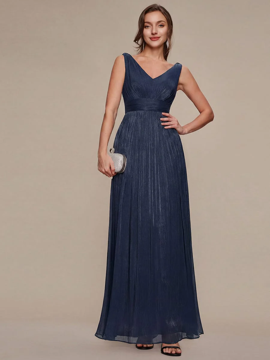 Gathered Sea-island filament fabircs Sleeveless Dress - Image 13