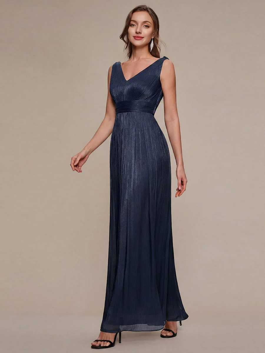 Gathered Sea-island filament fabircs Sleeveless Dress - Image 14
