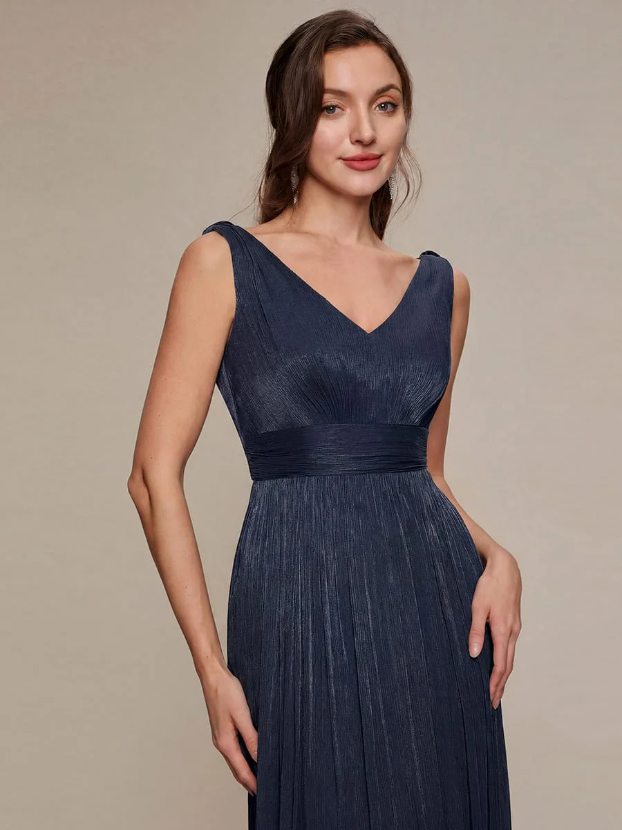 Gathered Sea-island filament fabircs Sleeveless Dress - Image 15