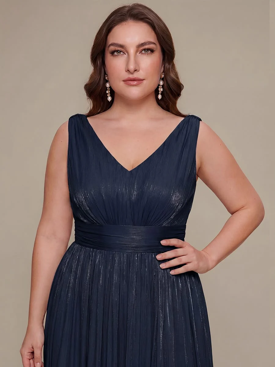 Gathered Sea-island filament fabircs Sleeveless Dress - Image 23