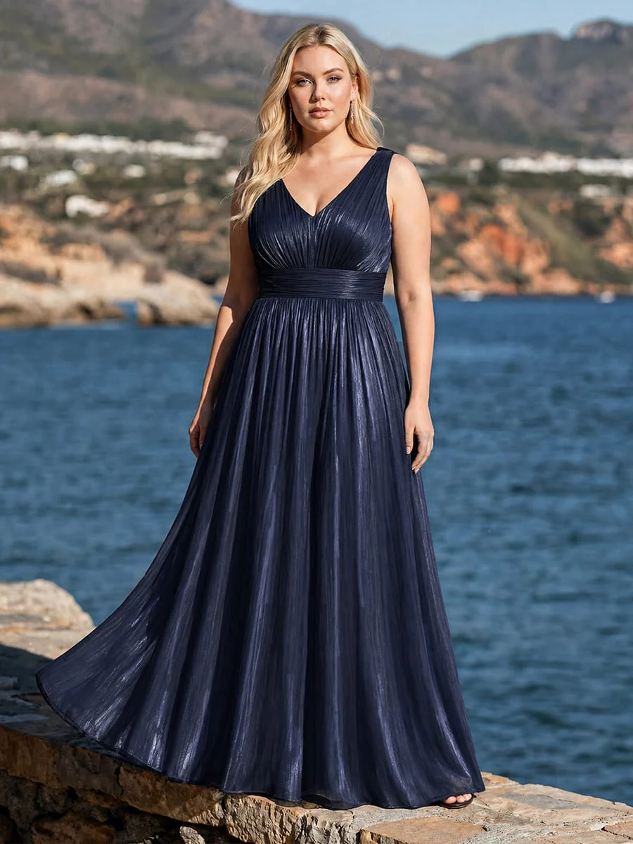 Gathered Sea-island filament fabircs Sleeveless Dress - Image 24
