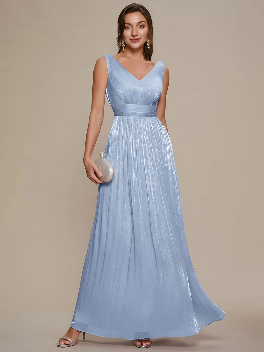 Gathered Sea-island filament fabircs Sleeveless Dress - Image 26