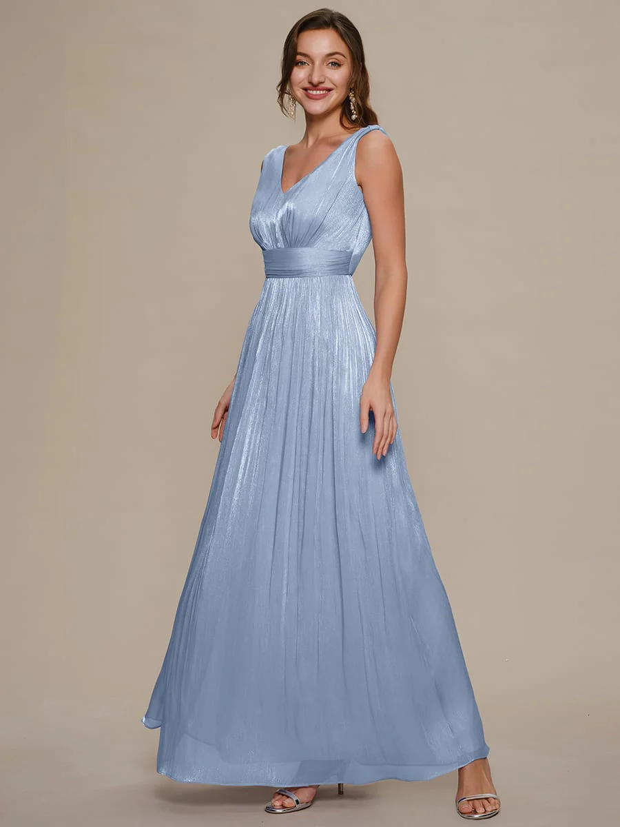 Gathered Sea-island filament fabircs Sleeveless Dress - Image 28