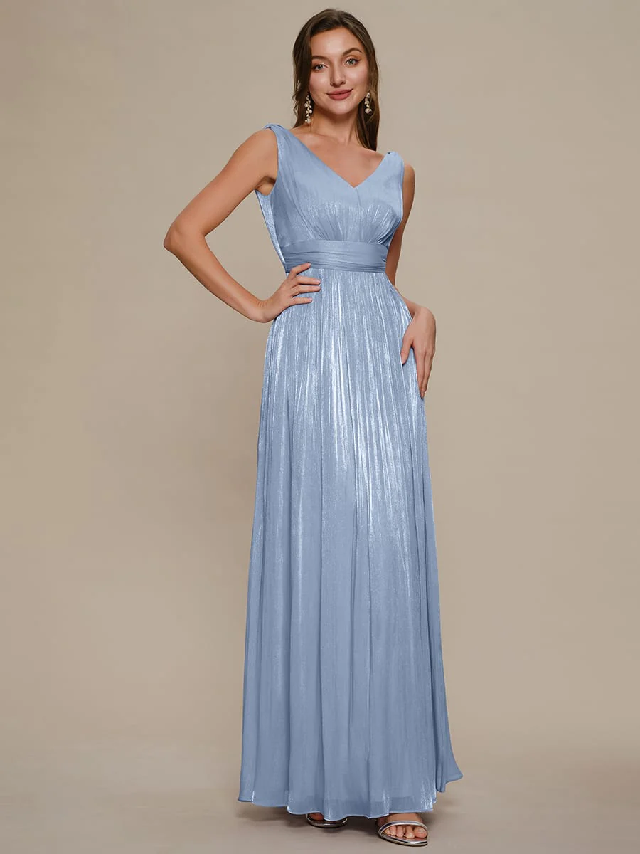 Gathered Sea-island filament fabircs Sleeveless Dress - Image 29
