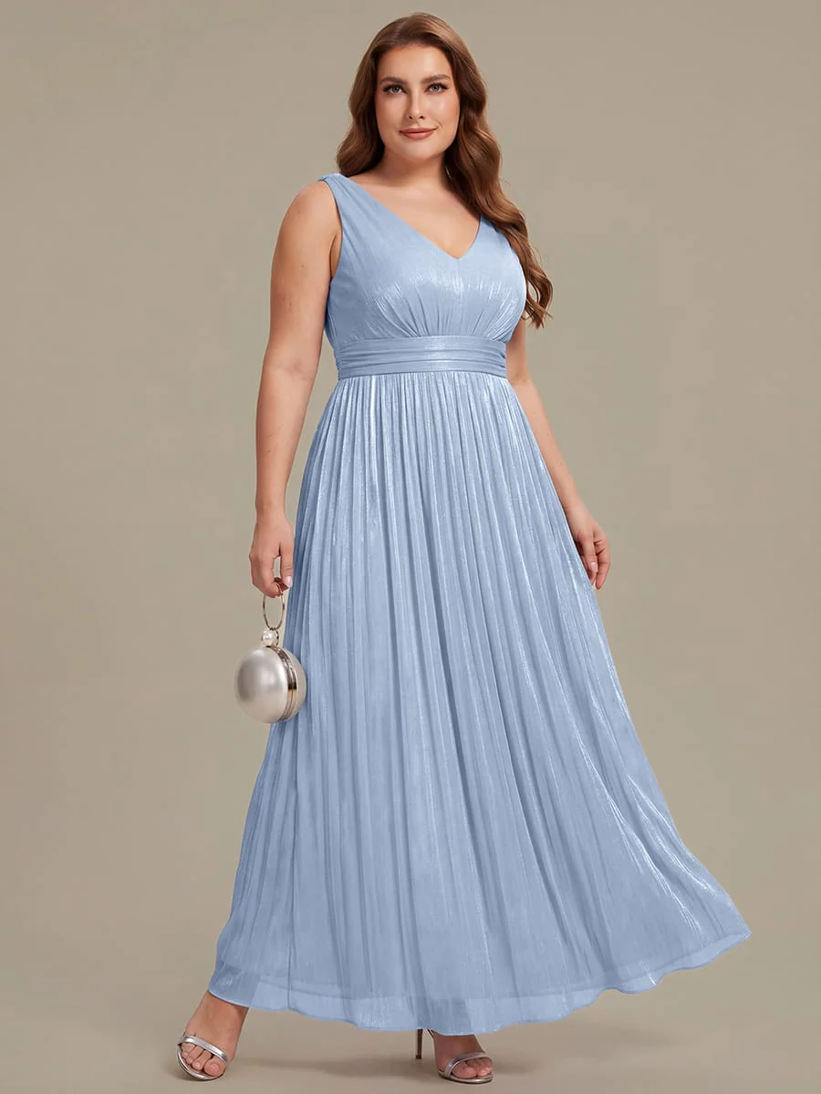 Gathered Sea-island filament fabircs Sleeveless Dress - Image 34
