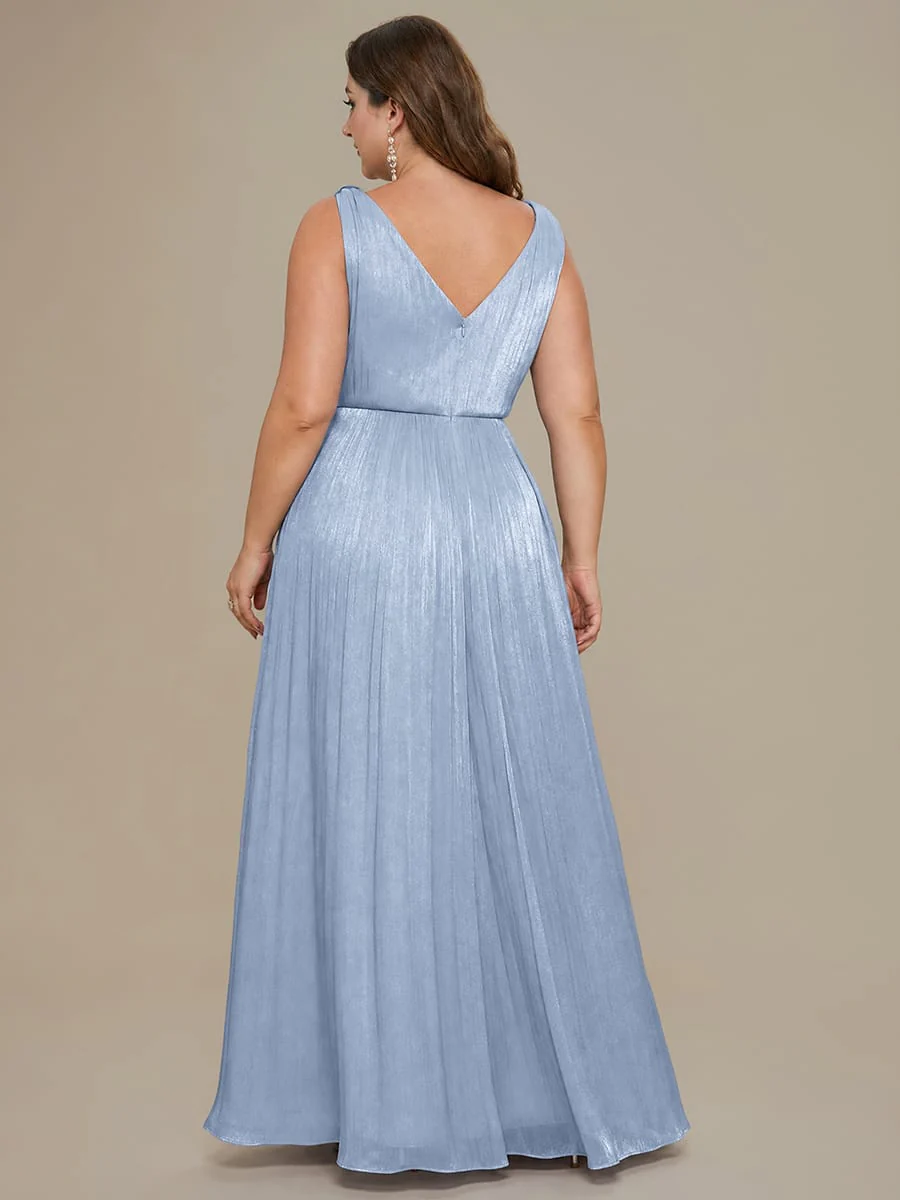 Gathered Sea-island filament fabircs Sleeveless Dress - Image 35