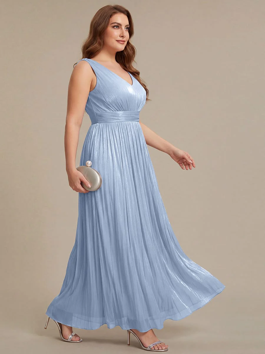 Gathered Sea-island filament fabircs Sleeveless Dress - Image 36