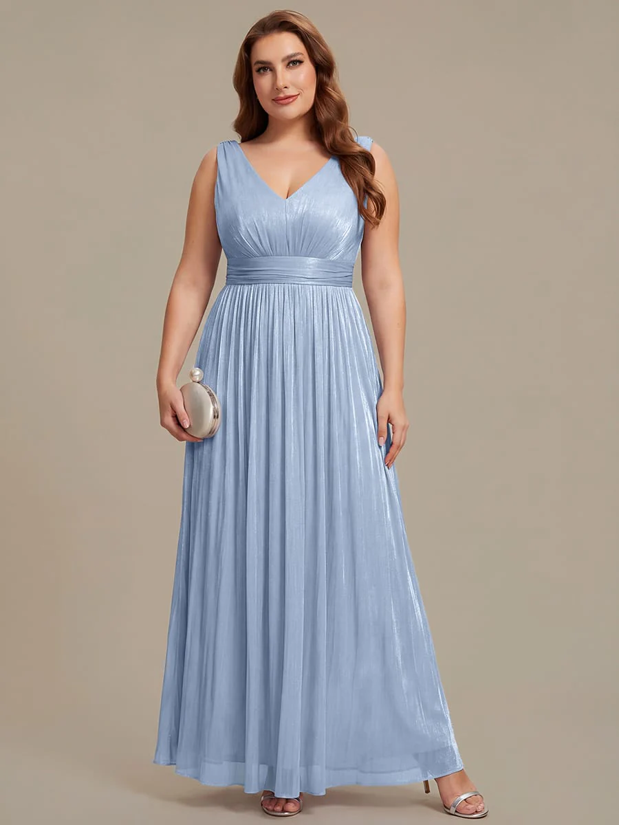 Gathered Sea-island filament fabircs Sleeveless Dress - Image 37