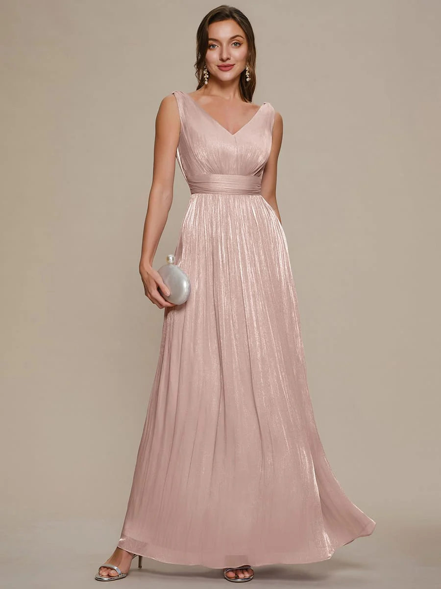 Gathered Sea-island filament fabircs Sleeveless Dress - Image 38